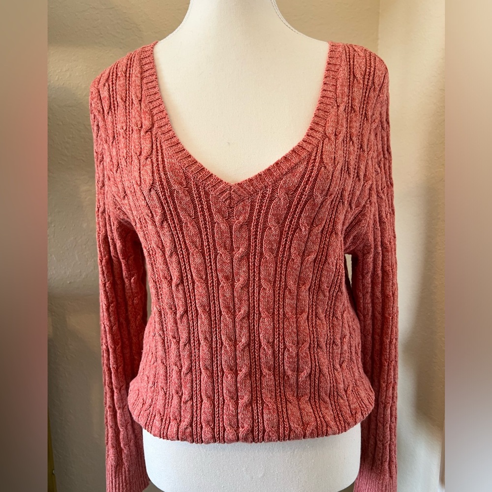 St. John's Bay Long Sleeve Cable
Knit V-Neck Women's Sweater PL